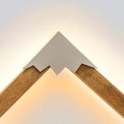Alblicht Wall Light in A Mountain Panorama Design - Wooden Lamp Modern Oak Wood Natural - thumbnail 4