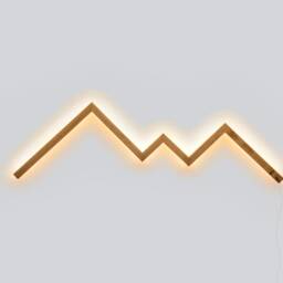 Alblicht Wall Light As A Mountain Panorama - Wall Lamp Made Of Wood in Modern Design Oak Natural - thumbnail 3
