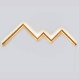 Alblicht Wall Light As A Mountain Panorama - Wall Lamp Made Of Wood in Modern Design Oak Natural - thumbnail 2