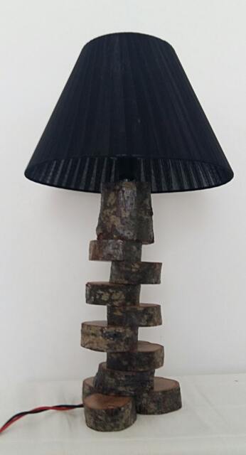 Wooden Lamp, Lamp Made Of Wood, Desk, Night, Light Desk Home Decor, Wood - image 1