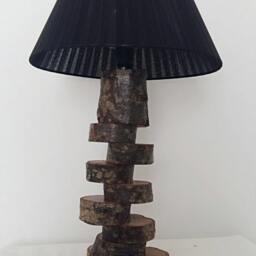 Wooden Lamp, Lamp Made Of Wood, Desk, Night, Light Desk Home Decor, Wood - thumbnail 2