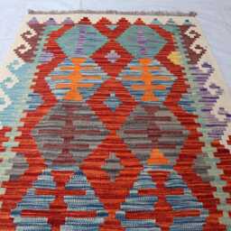 2'9x9'9 Ft Afghan Handmade Kilim Rug, Maimana Chubi Runner Stunning Flatweave Oriental Hallway Rug - thumbnail 3