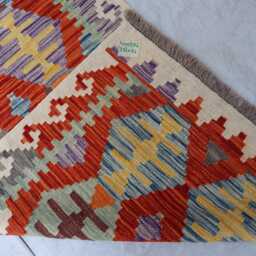 2'9x9'9 Ft Afghan Handmade Kilim Rug, Maimana Chubi Runner Stunning Flatweave Oriental Hallway Rug - thumbnail 4