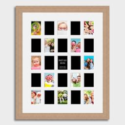Instax Multi Photo Frame - 25 Apertures For Mini Photos Oak Veneer - thumbnail 2