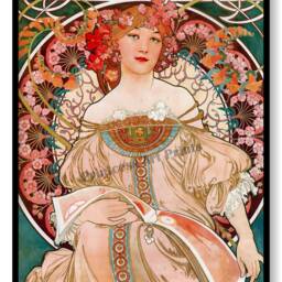 Alphonse Mucha Art Prints, Set Of 6, Nouveau French Posters - thumbnail 3