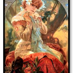 Alphonse Mucha Art Prints, Set Of 6, Nouveau French Posters - thumbnail 2