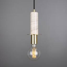 Figo Marbled Ceramic Slender Pendant Light 9.5 - thumbnail 1