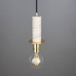 Figo Marbled Ceramic Slender Pendant Light 9.5 - thumbnail 2