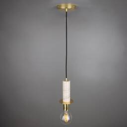 Figo Marbled Ceramic Slender Pendant Light 9.5 - thumbnail 3