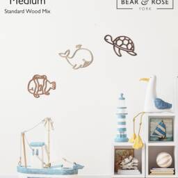 Ocean Trio Wall Decor Home - Nursery/Kids Animals Children Room Marine Sealife - thumbnail 3