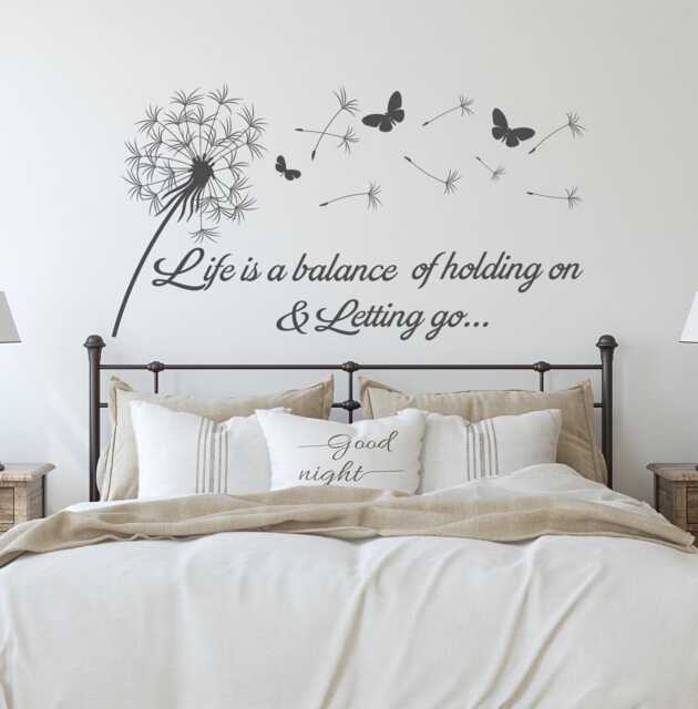 Dandelion Wall Decal Inspirational Quote, Life Balance Saying P137 - image 1