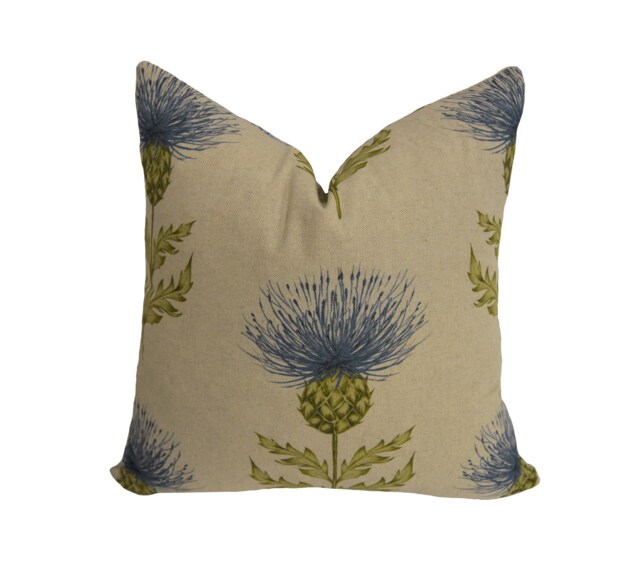 Voyage - Blair Azure Lovely Thistle Cushion Cover Throw Pillow Designer Home Decor - image 1