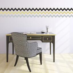 Modern Vinyl Art Wall Pattern Chevron Decals For Walls Stickers Stylish Bedrooms Stick On - Chervron Sd 071 - thumbnail 2