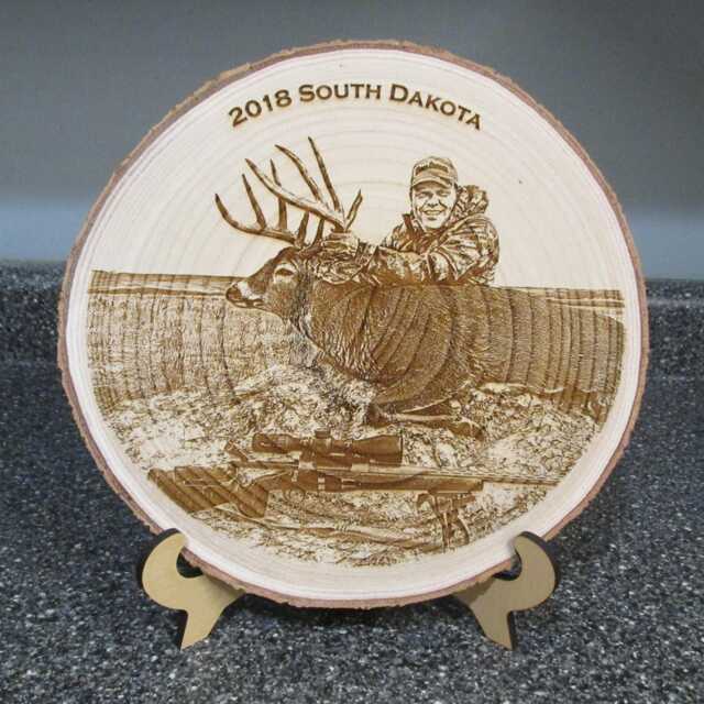 Engraved Photo Log Plaque Sign Wall Hanging - Hunting Fishing Gift - image 1