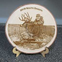 Engraved Photo Log Plaque Sign Wall Hanging - Hunting Fishing Gift - thumbnail 1