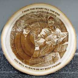 Engraved Photo Log Plaque Sign Wall Hanging - Hunting Fishing Gift - thumbnail 2