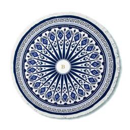 Personalized Beach Towel - Circular Mandala Zen Best Friends Customized Gift Vacation Memento For Her Yoga Peace