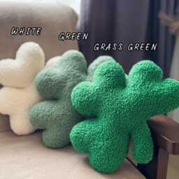 Green Shamrock Pillow - Decor - 3 Leaf Clover Irish Throw Party Patrick's Day - thumbnail 3