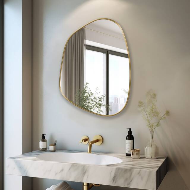 Asymmetrical Mirror, Irregular Mirror Wall Decor, Abstract Elegant For Chic Homes, A Statement Piece Any Decor - image 1