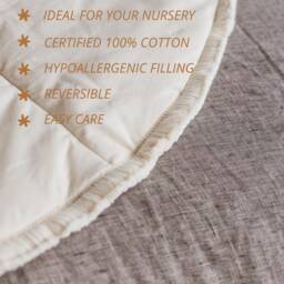 Teepee Mat, Nursery Rug, Baby Playmat, Mat With Fringes, Tummy Time Round Play Kids Carpet - thumbnail 3