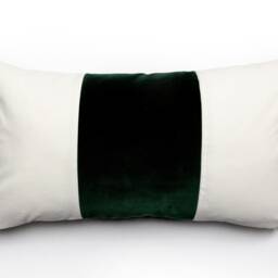Green Color Blocking Lumbar Pillow - Block -Green Pillow Cover-Hunter Colorblock - thumbnail 2