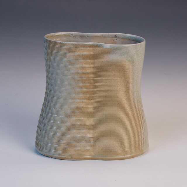 3D Printed Stoneware Flower Vase Wood & Soda Fired Clay - image 1