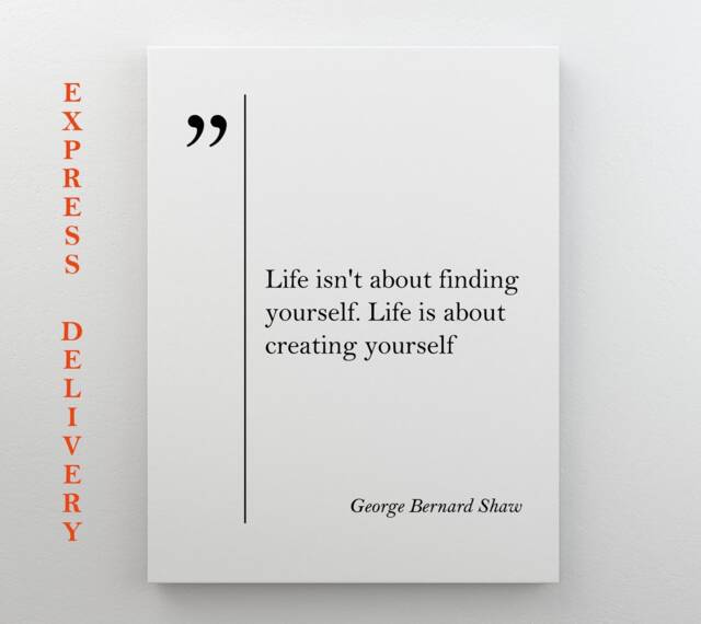 George Bernard Shaw Quote Canvas Print Graduation Gift Student Education Poster Motivational Art - image 1