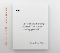George Bernard Shaw Quote Canvas Print Graduation Gift Student Education Poster Motivational Art - thumbnail 1