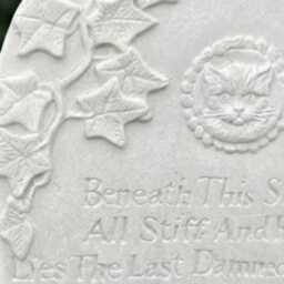 Outdoor Memorial Cat Statue Concrete Pet Loss Gift Cement Animal Decoration Kitten Remembrance Decor Front Door Ornament Yard Art - thumbnail 3