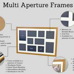 Square Multi Aperture Photo Frame. Capture A Photo Every Week For Year Suits 52 2.5x2.5Inch Photos. 35x100 - thumbnail 3