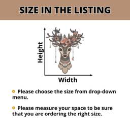 Woodland Deer Wall Decal Baby Girl Nursery, Custom Antler Horns Sticker Kids Playroom, Hunting Bedroom Decor, Rustic Vl36 - thumbnail 3