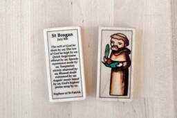 st Brogan Patron Saint Block With Gift Bag // Nephew Of Patrick Catholic Toys By Almondrod - thumbnail 1
