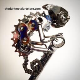 Scrap Metal Art Chameleon Upcycled Car & Bicycle Parts - thumbnail 3