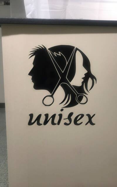 Unisex Hair Salon Decal Decor Wall Art Window Door Vinyl Graphic Sticker Hairdressers Advertising Beauty Shop Sign