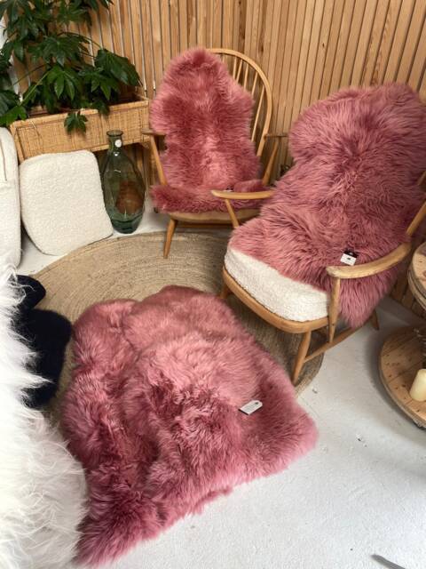 Pink Sheepskin Rug , Bubblegum Pink - image 1