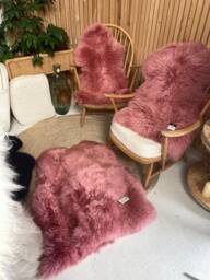Pink Sheepskin Rug , Bubblegum Pink - thumbnail 1