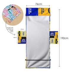 Merseyside Blues - Kit Montage Multicoloured Sunbed Towel With Pockets - thumbnail 3