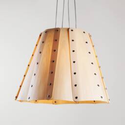 Scandinavian Wood Veneer Pendant Lamp Ceiling Light Modern Nordic Design Handcrafted - thumbnail 2