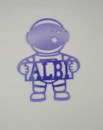 Personalised Astronaut, Outer Space Boys Bedroom Decor, Nursery Decor Name, Door Or Wall Hanger in Acrylic Wood - thumbnail 1