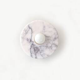 Lilac White Marble & Brass Wall Light Fixture Vanity Sconce Bathroom Light Foyer Utility Lamp - thumbnail 2