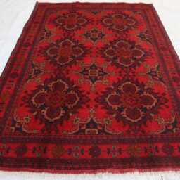 5x7 Ft Afghan Khal Mohammedi Area Rug, Bukhara Handmade Geometric Genuine Turkmen Oriental Living Room D??cor Carpet - thumbnail 2