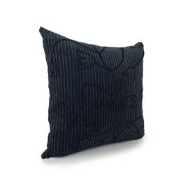 Smokey Blue Pillow, Throw Pillow Cover, Decorative Cushion Pillowcase, Accent Floral Pattern, Velvet Pillow - thumbnail 2