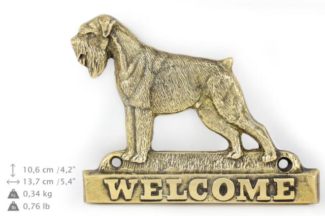 Schnauzer - Uncropped, Dog Welcome, Hanging Decoration, Limited Edition, Artdog - image 1