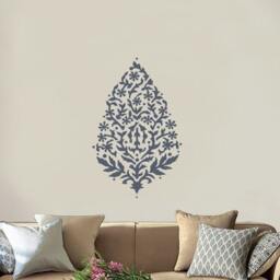 Sari Paisley Wall Art Stencil - Large Reusable Stencils For Walls Diy Decor Deisgn - thumbnail 3