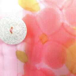 Cushion Cover. Silk. Pink Blossom. Beaded Heart Floral Pillow. Anniversary Or Housewarming Gift - thumbnail 4