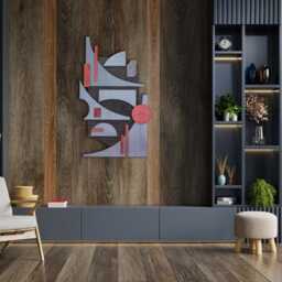 Sculptural Wall Art Made From Reclaimed Wood Statement Decor For The Living Room - thumbnail 2