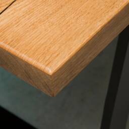 Custom Resin Table Made Of Aok Wood, Live Edge With Azure Resin, Epoxy Table, Dining River Steel Legs, Conference Table - thumbnail 4