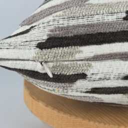 Textured Striped Pillow Cover, Cotton Wool Upholstery Sham, 20x20 - thumbnail 2