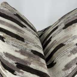 Textured Striped Pillow Cover, Cotton Wool Upholstery Sham, 20x20 - thumbnail 4