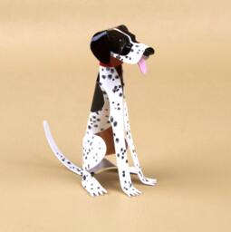 English Pointer Dog Handmade Copper Sculpture, Miniature Collectible Figurine - thumbnail 1